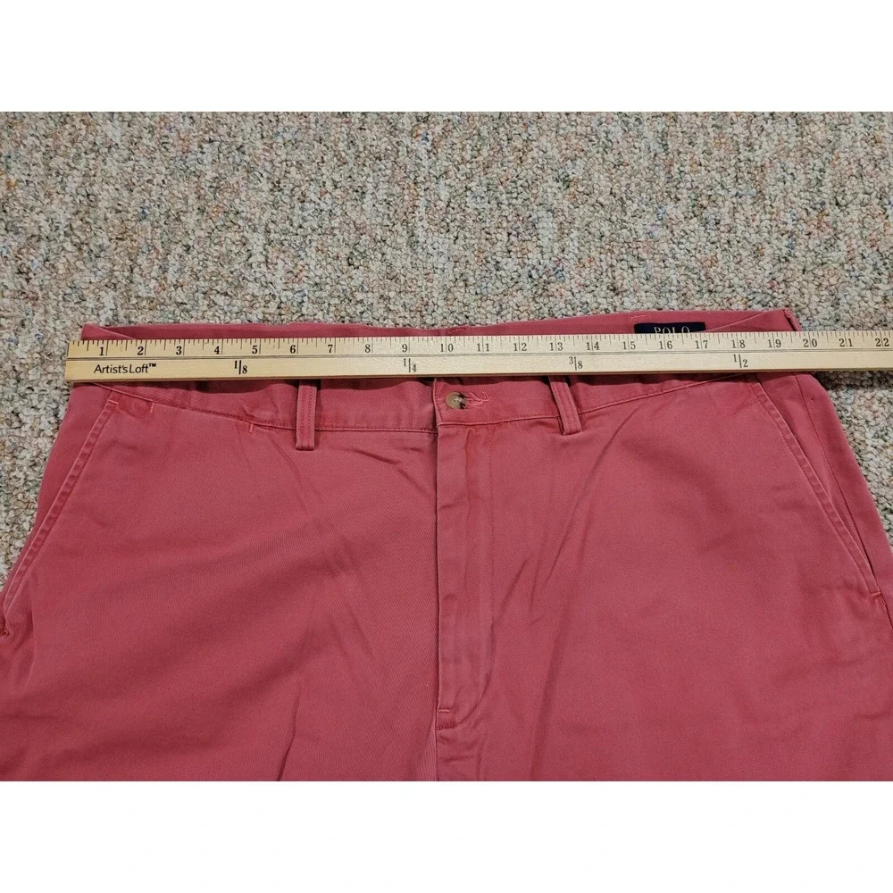 Polo Ralph Lauren Shorts Men 40 Coral‎ Pink Sun Washed Chino Classic Fit Casual